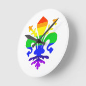Stevige regenboog Fleur de Lis Ronde Klok (Hoek)