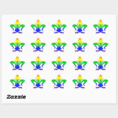 Stevige regenboog Fleur de Lis Ster Sticker (Vel)