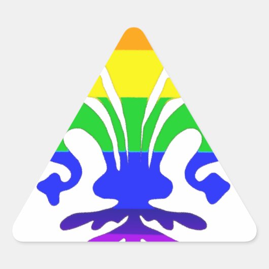 Stevige regenboog Fleur de Lis Sticker (Voorkant)