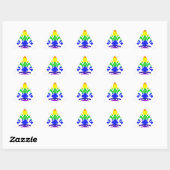 Stevige regenboog Fleur de Lis Sticker (Vel)