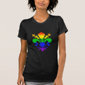 Stevige regenboog Fleur de Lis T-shirt (Voorkant)