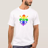 Stevige regenboog Fleur de Lis T-shirt (Voorkant)