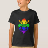 Stevige regenboog Fleur de Lis T-shirt (Voorkant)