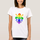 Stevige regenboog Fleur de Lis T-shirt (Voorkant)