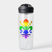 Stevige regenboog Fleur de Lis Waterfles (Voorkant)