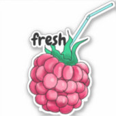 Stevige rode roodbessen met rode staafjes sticker (Voorkant)