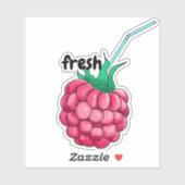 Stevige rode roodbessen met rode staafjes sticker (Vel)