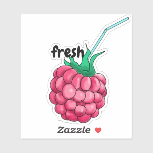 Stevige rode roodbessen met rode staafjes sticker (Vel)