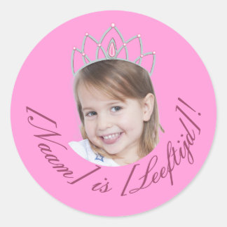Stevige Roze Prinsessen Foto Sticker