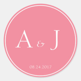 Stevige roze ronde stickers