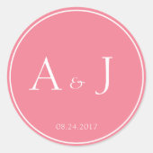 Stevige roze ronde stickers (Voorkant)