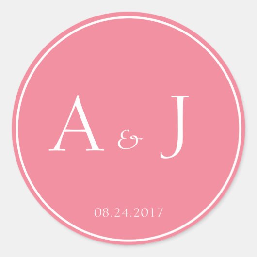 Stevige roze ronde stickers (Voorkant)