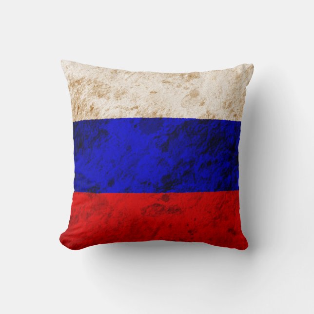 Stevige Russische Vlag Kussen (Voorkant)