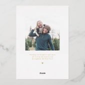 Stevige schone collage FOIL kerstfoto kaart (Achterkant)