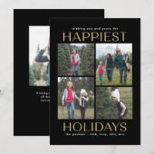 Stevige Schoon Collage Bewerkbare Kleur Vakantieka Feestdagenkaart (Voorkant / Achterkant)