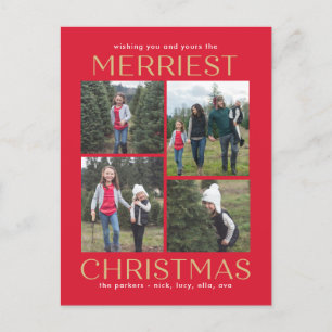 Stevige Schoone Collage Kerst Ansichtkaart Feestdagenkaart