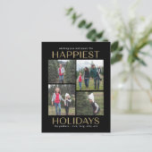 Stevige Schoone Collage Kerstkaart Feestdagenkaart (Staand voorkant)