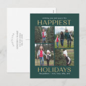 Stevige Schoone Collage Kerstkaart Feestdagenkaart (Voorkant / Achterkant)