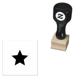 Stevige Ster Markering Stempel met Rode Inkt