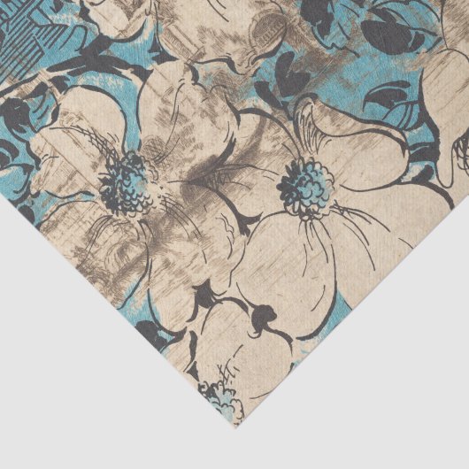 Stevige  textuur botanische ontvlechting tissuepapier (Detail)