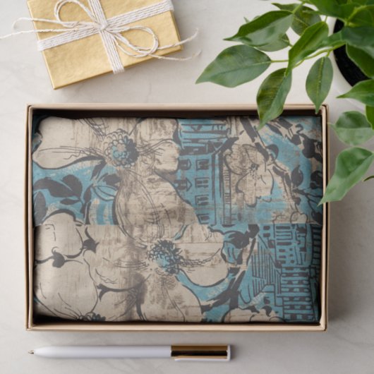 Stevige  textuur botanische ontvlechting tissuepapier (Geschenk)