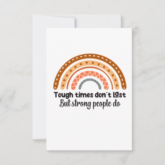 Stevige tijden zijn niet de laatste, maar sterke m bedankkaart (Voorkant)