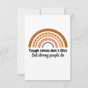 Stevige tijden zijn niet de laatste, maar sterke m bedankkaart