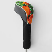 Stevige tuinrode Oranje papaverbloemen Golfheadcover (Schuin)