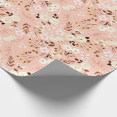 Stevige Waterverf flessenpatroon in Blush Cadeaupapier (Hoek)