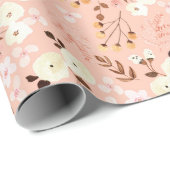 Stevige Waterverf flessenpatroon in Blush Cadeaupapier (Rol Hoek)