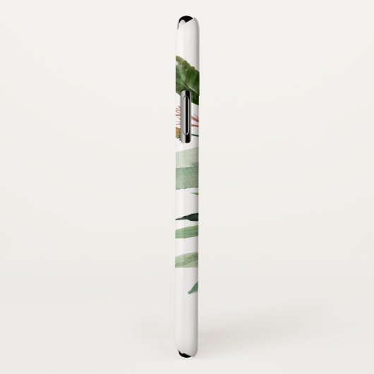 Stevige Waterverf Floral met Monogram Case-Mate iPhone Case (Achterkant / rechts)