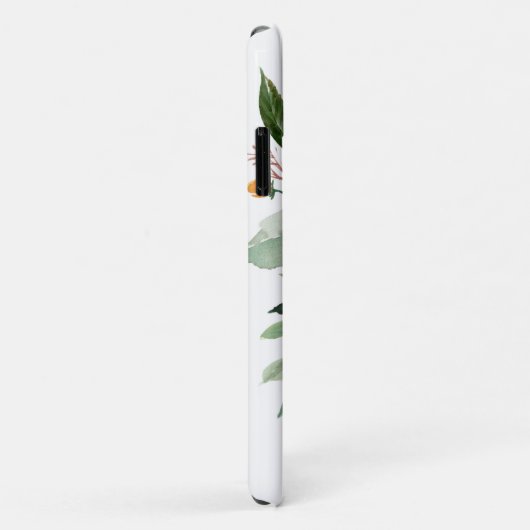 Stevige Waterverf Floral met Monogram Case-Mate iPhone Case (Achterkant/rechts)