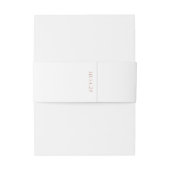 Stevige Witte Paar Namen en Datum Bruiloft Uitnodigingen Wikkel (Achterkant Voorbeeld)