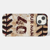 Stevige Xtreme Aangepaste Baseball iPhone-tas iPhone Hoesje (Achterkant horizontaal)