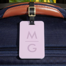 Stevige Zachte Licht Pastel Lavendel Paarse Kleur Bagagelabel