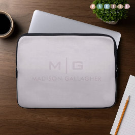 Stevige Zachte Licht Pastel Lavendel Paarse Kleur Laptop Sleeve