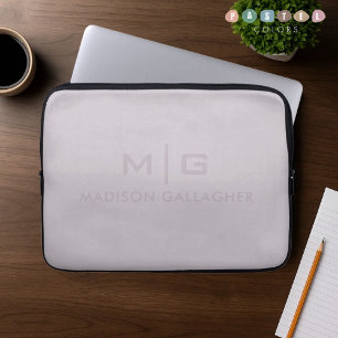 Stevige Zachte Licht Pastel Lavendel Paarse Kleur Laptop Sleeve