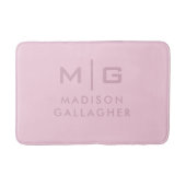 Stevige Zachte Licht Pastel Orchidee Roze Kleur Badmat (Voorkant)