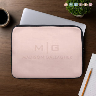 Stevige Zachte Licht Pastel Perzik Roze Kleur Laptop Sleeve