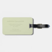 Stevige Zachte Licht Pastel Salie Mos Groen Kleur Bagagelabel (Achterkant horizontaal)