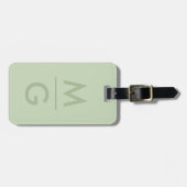 Stevige Zachte Licht Pastel Salie Mos Groen Kleur  Bagagelabel (Voorkant horizontaal)