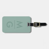 Stevige Zachte Licht Pastel Salie Mos Groen Kleur  Bagagelabel (Voorkant horizontaal)