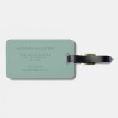 Stevige Zachte Licht Pastel Salie Mos Groen Kleur  Bagagelabel (Achterkant horizontaal)