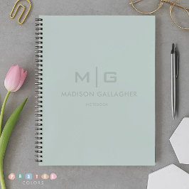 Stevige Zachte Licht Pastel Salie Mosgroene Kleur Notitieboek