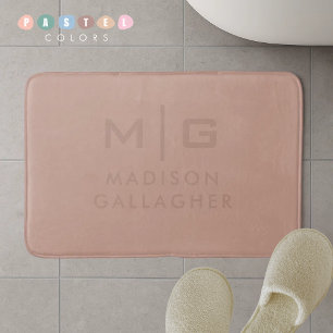 Stevige Zachte Licht Pastel Terracotta Beige Kleur Badmat