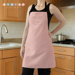 Stevige Zachte Licht Pastel Zalm Perzik Roze Kleur Schort