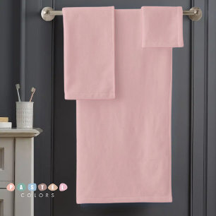 Stevige Zachte Licht Pastel Zalm Roze Kleur Bad Handdoek