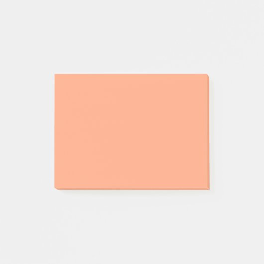 Stevige zalmroze kleur achtergrond aanpasbaar post-it® notes (Voorkant)