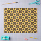 Stevige zonnebloemen, bruin papier (Craft)