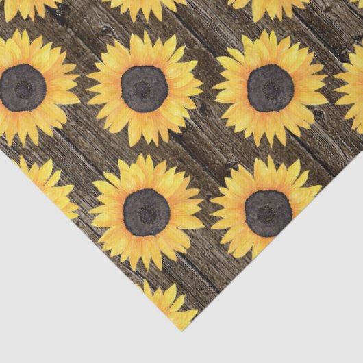 Stevige zonnebloemen, bruin papier (Detail)